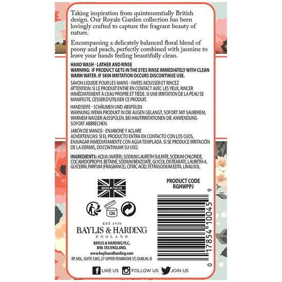 Baylis & Harding Peach Peony & Jasmine Cleansing Hand Wash 500ml