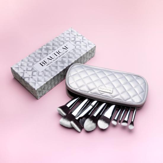 BEAUTICAL METAL GLAM Makeup Brush Set