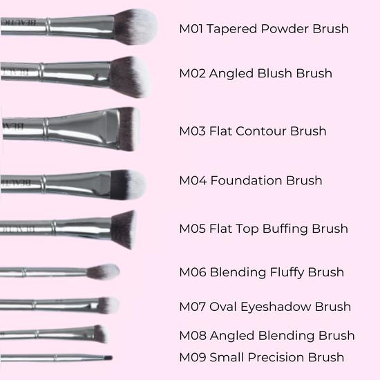 BEAUTICAL METAL GLAM Makeup Brush Set