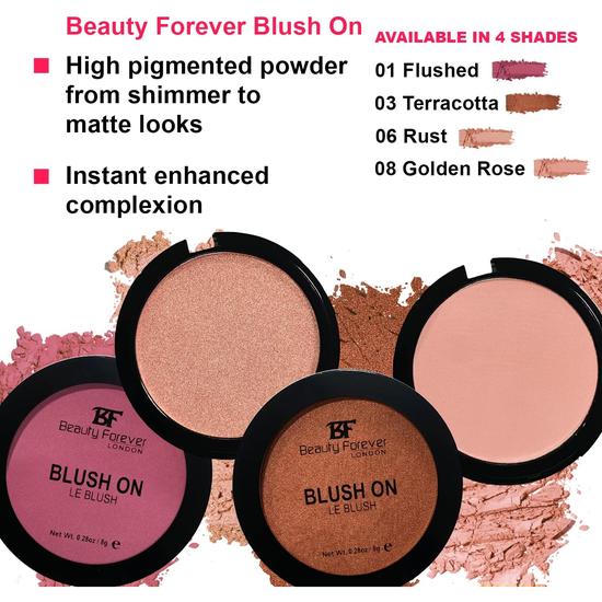 beauty forever BF Blush On 08 Golden Rose 4.5 g