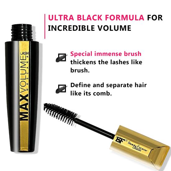 beauty forever BF Max Volume Lash Mascara Black 14ml / Black