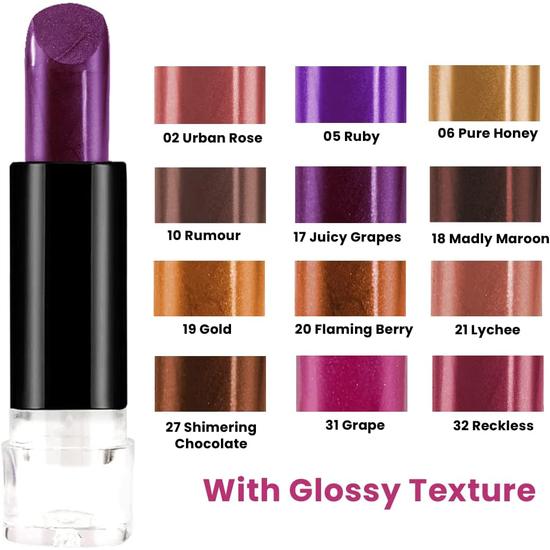 beauty forever BF Ultra Glossy Lipstick 34 Shades Daring