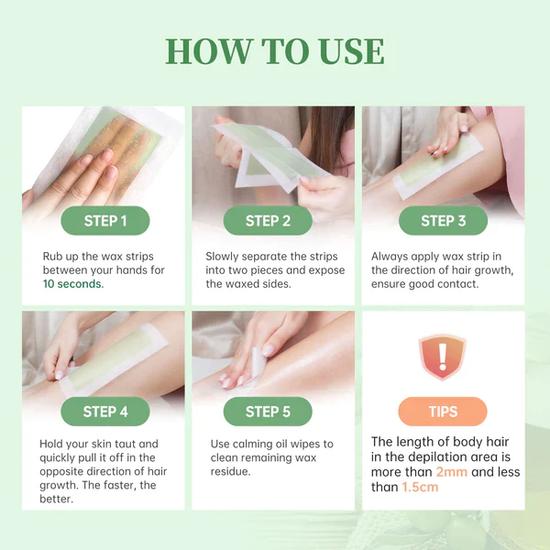 Beauty Formulas Argan Oil Wax Strips Hair Remover For Legs & Body 20 Wax Strips