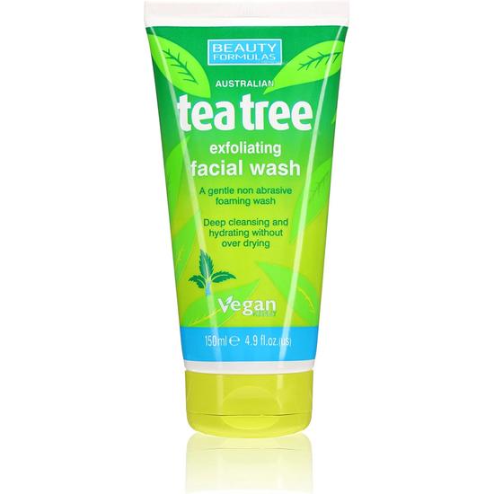 Beauty Formulas Australian Tea Tree Exfoliating Facial Wash 150ml