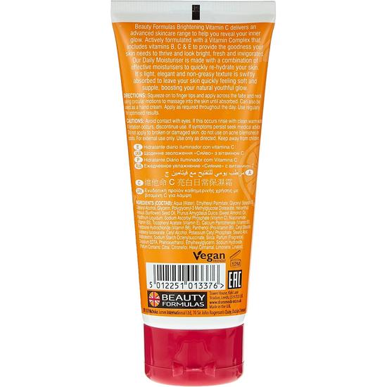Beauty Formulas Brightening Daily Moisturiser With Vitamin C 100ml