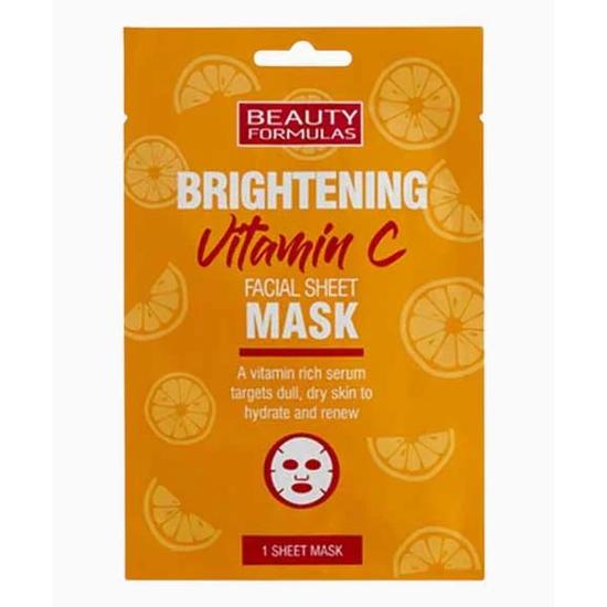 Beauty Formulas Brightening Vitamin C Facial Sheet Mask 1 Sheet Mask