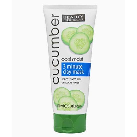 Beauty Formulas Cucumber Cool Moist 3 Min Clay Mask 100ml