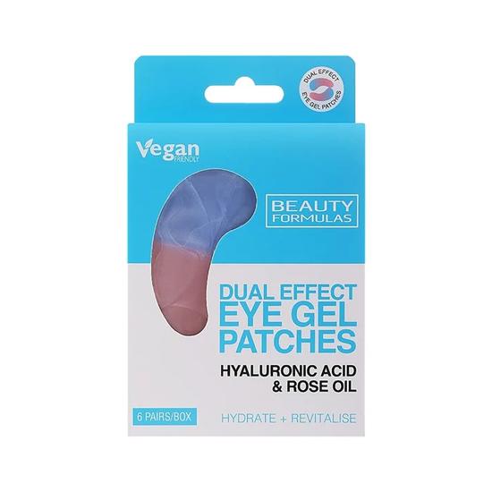Beauty Formulas Dual Effect Eye Gel Patches With Hyaluronic Acid & Rose Oil 6 Pairs