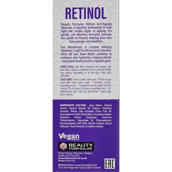 Beauty Formulas Retinol Anti Ageing Moisturiser 75ml
