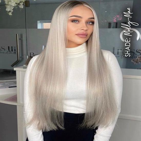 Beauty Works Gold Double Weft Hair Extensions 24" Bohemian Blonde
