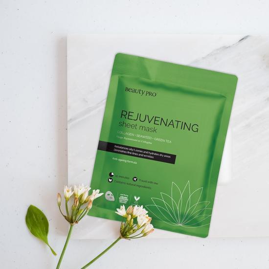 BeautyPro Rejuvenating Collagen Sheet Mask With Green Tea 23ml