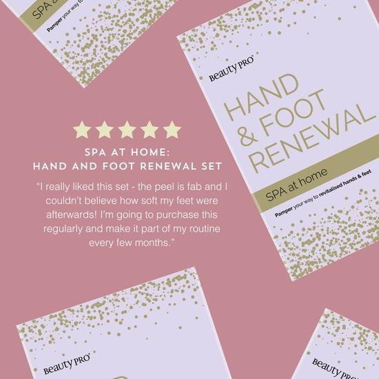 BeautyPro Spa At Home: Hand & Foot Renewal Set 1 Foot Therapy Mask, 1 Hand Therapy Mask & 1 Foot & Callus Peel Mask