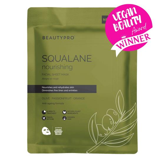 BeautyPro SQUALANE Nourishing Facial Sheet Mask Pack of 4