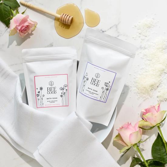 Bee Good Lavender, Chamomile & Honey Bath Soak Pouch 400g
