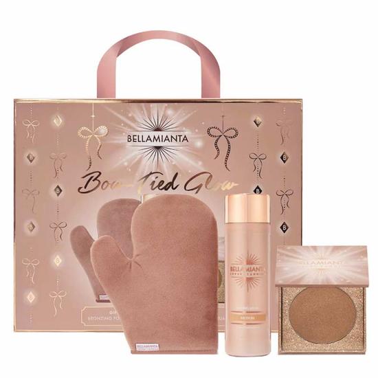 Bellamianta Bow Tied Glow Self Tanning Gift Set Liquid Gold Dark