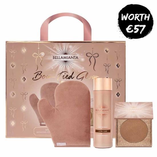 Bellamianta Bow Tied Glow Self Tanning Gift Set Liquid Gold Dark