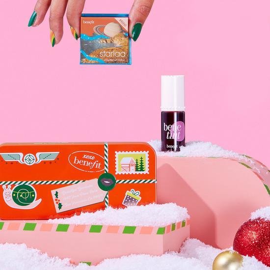 Benefit Blushin' Benetint Bundle Gift Set Full-size lip & liquid blush + mini rosy bronze blush