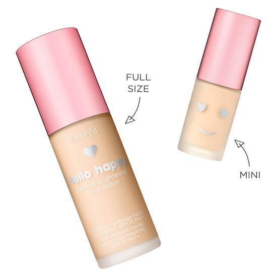 Benefit Hello Happy Flawless Liquid Foundation Mini-Size: 03-Light Neutral Warm