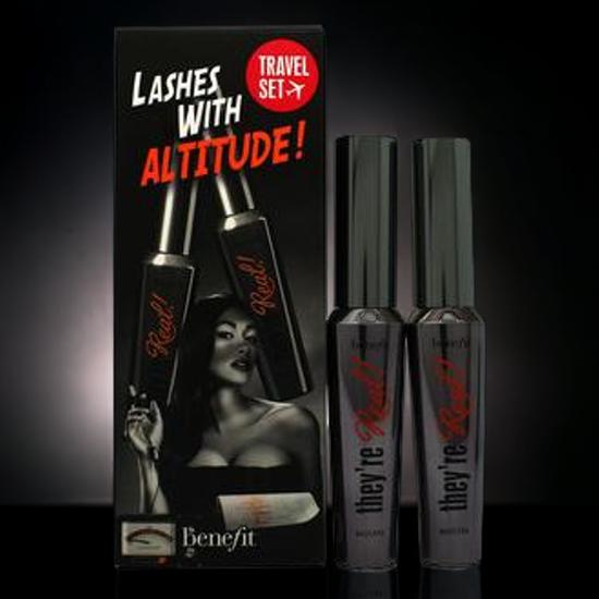 Benefit Lashes With Altitude Gift Set They're Real Mascara Jet Black 2 x 8.5g