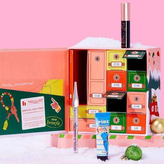 Benefit Sincerely Yours Beauty Advent Calendar 12 of Benefit’s bestselling & fan-favorite beauty goodies