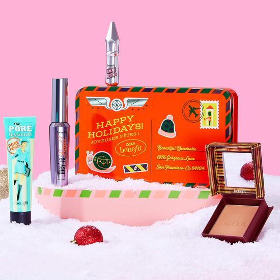 Benefit Totally Glam Telegram Gift Set Full-size primer + matte bronzer + lengthening mascara + mini brow gel