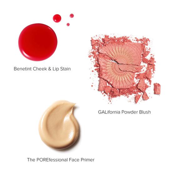 Benefit West Coast Wonders Makeup Kit Mini face primer, blush & lip & cheek tint trio