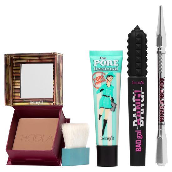 Benefit Winter Glammin' Gift Set Volumising mascara, matte bronzer, ultra-fine brow pencil & pore primer