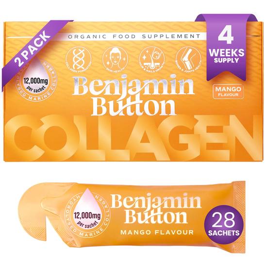 Benjamin Button Mango 12,000mg Marine Collagen Liquid Sachets x 14