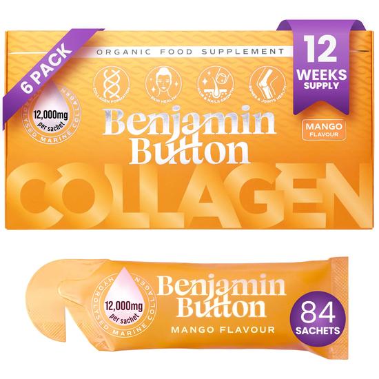 Benjamin Button Mango 12,000mg Marine Collagen Liquid Sachets x 14