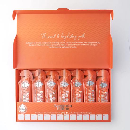 Benjamin Button Orange 10,000mg Marine Collagen Liquid Sachets x 14