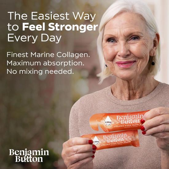 Benjamin Button Orange 10,000mg Marine Collagen Liquid Sachets x 14