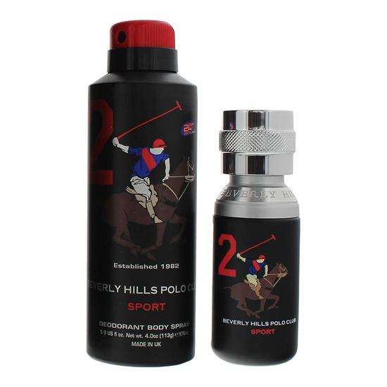 Beverly Hills Polo Club Sport 2 2 Piece Gift Set: Eau De Toilette 50ml Deodorant Spray 175ml 50ml