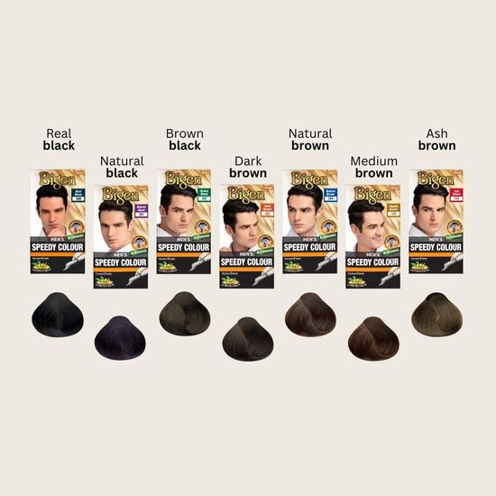 Bigen Mens Speedy Hair Colour Easy & Smooth Application No Ammonia Ash Brown 113