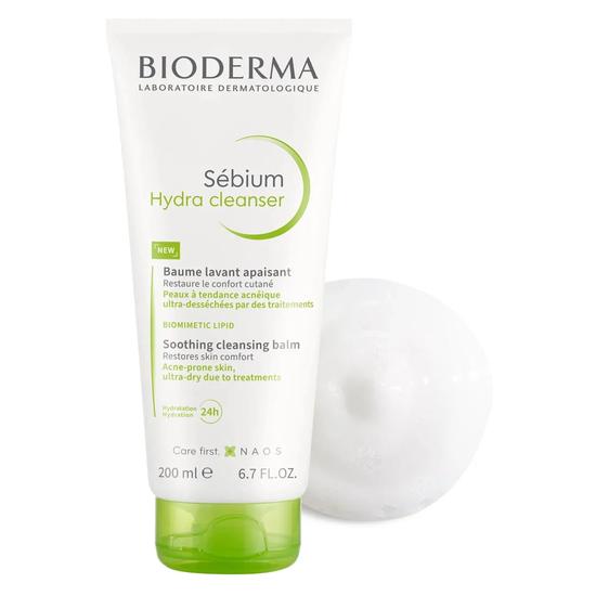 Bioderma Sebium Hydra Cleanser Gentle & Nourishing Face Wash For Dry & Sensitive Acne-prone Skin 200ml