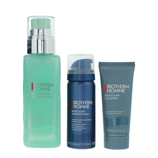 Biotherm Homme Aqua Power Gift Set Cleanser + Shaving Foam + Gel 75ml