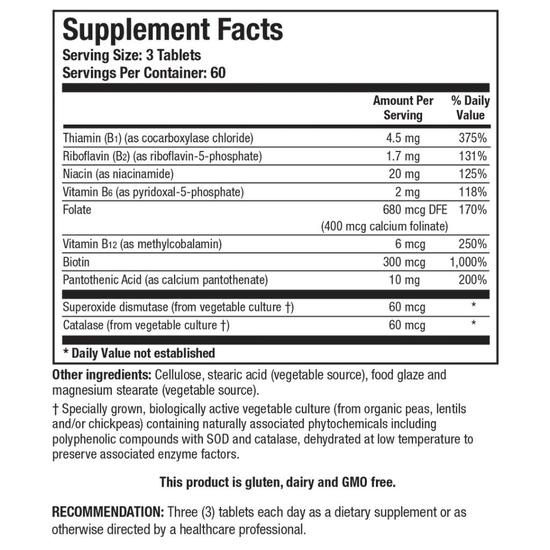 Biotics Research Bio-3B-G Special B Complex Tablets 180 Tablets