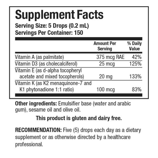 Biotics Research Bio-ADEK-Mulsion Liquid 30ml