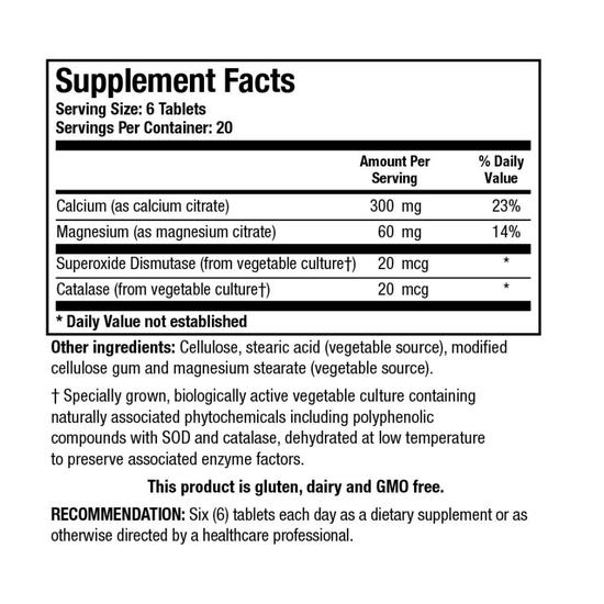 Biotics Research Ca/Mg-Zyme Tablets 120 Tablets