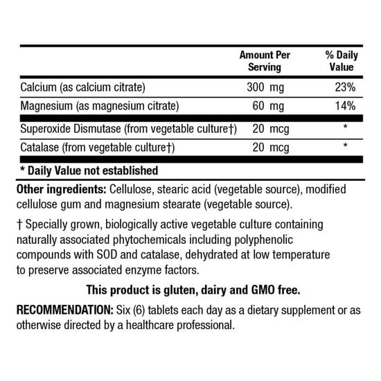 Biotics Research Ca/Mg-Zyme Tablets 120 Tablets