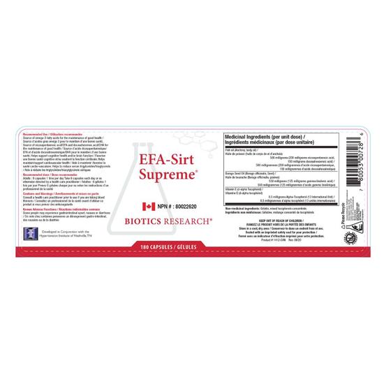 Biotics Research EFA-Sirt Supreme Capsules 180 Capsules