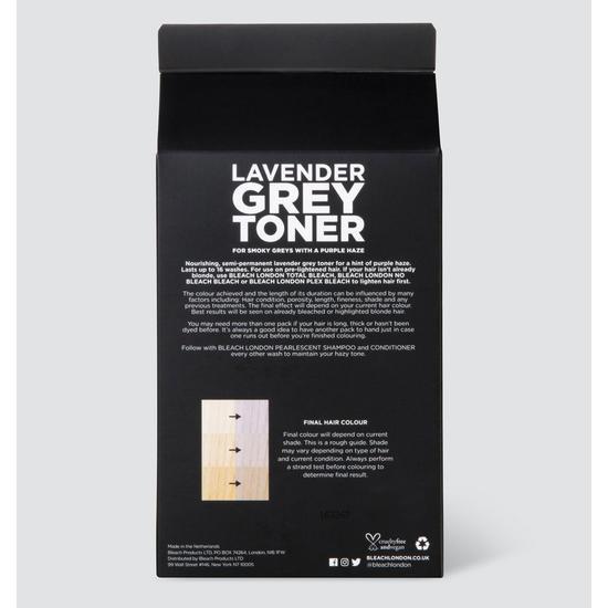 BLEACH LONDON Lavender Grey Toner Kit For Smoky Greys with a Purple Haze