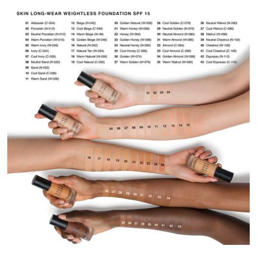Bobbi Brown Skin Long Wear Weightless Foundation SPF 15 Porcelain