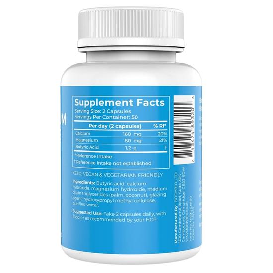 BodyBio Butyrate Cal-Mag Capsules 100 Capsules