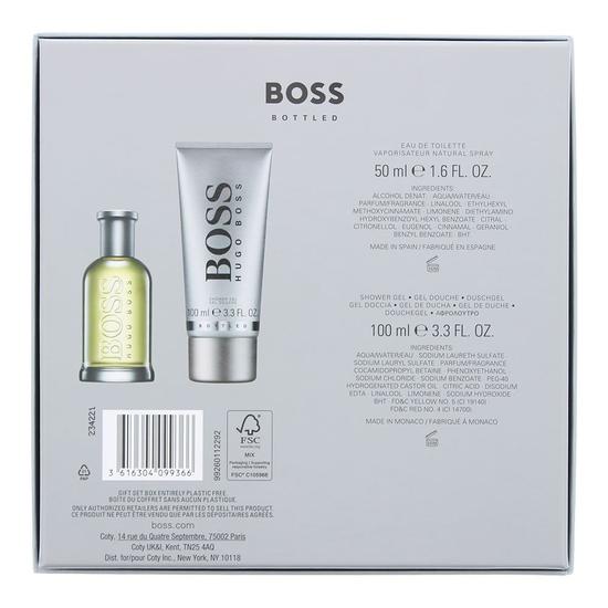Boss Bottled Eau De Toilette 50ml + Shower Gel 100ml Gift Set For Him 50ml