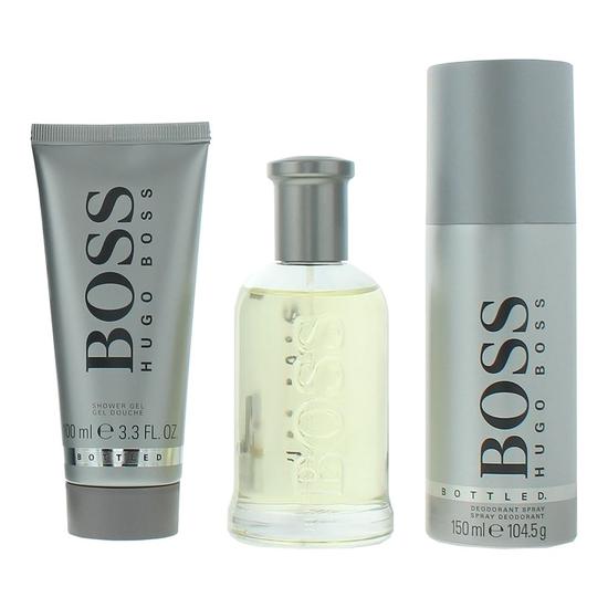 Boss Bottled Eau De Toilette Shower Gel + Deodorant Spray Gift Set 100ml