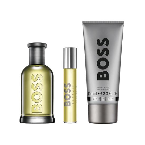 Boss Bottled Men's Aftershave Gift Set 100ml Eau De Toilette + 100ml Shower Gel + 10ml Eau De Toilette