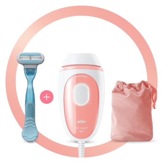 Braun IPL Silk-expert Mini PL1014 Including 2 extras (Travel Pouch and Gillette Venus Razor)