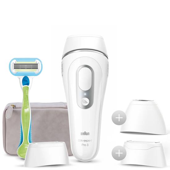 Braun IPL Silk-expert Pro 3 PL3233 Including 4 extras (Wide Head, Precision Head, Gillette Venus Divine Razor and Pouch)