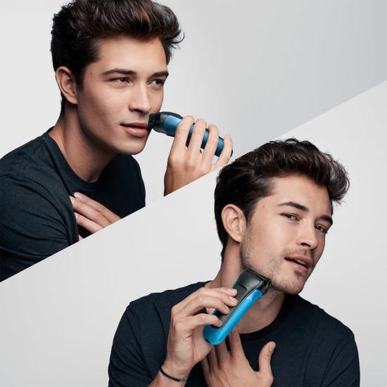 Braun Series 3 310s Wet & Dry Shaver With 3 Flexible Blades Black / Blue