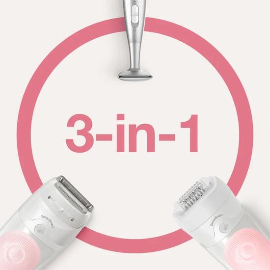 Braun Silk Epil 5-820 Wet & Dry Epilator With 3 extras including bikini styler